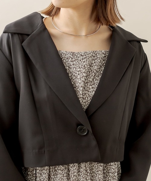 mline（エムライン）の「[mline] セットUPショートジャケット（テーラードジャケット・レディース・ブラック/ベージュ/オフホワイト・FREE）」の10枚目の写真