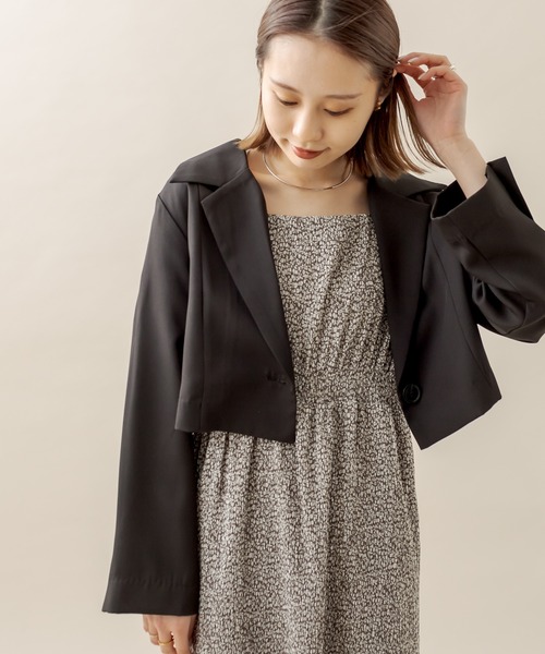 mline（エムライン）の「[mline] セットUPショートジャケット（テーラードジャケット・レディース・ブラック/ベージュ/オフホワイト・FREE）」の13枚目の写真