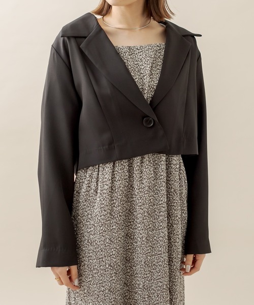 mline（エムライン）の「[mline] セットUPショートジャケット（テーラードジャケット・レディース・ブラック/ベージュ/オフホワイト・FREE）」の14枚目の写真