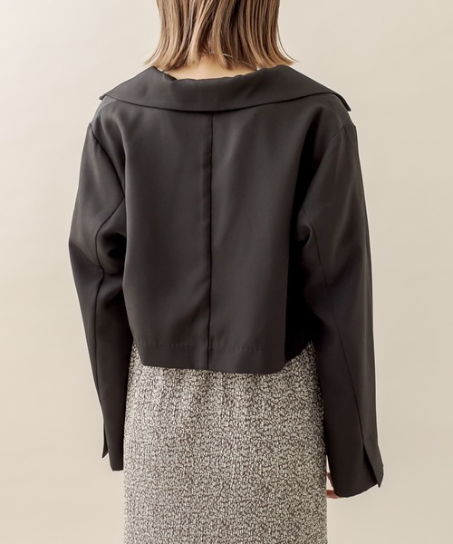 mline（エムライン）の「[mline] セットUPショートジャケット（テーラードジャケット・レディース・ブラック/ベージュ/オフホワイト・FREE）」の16枚目の写真