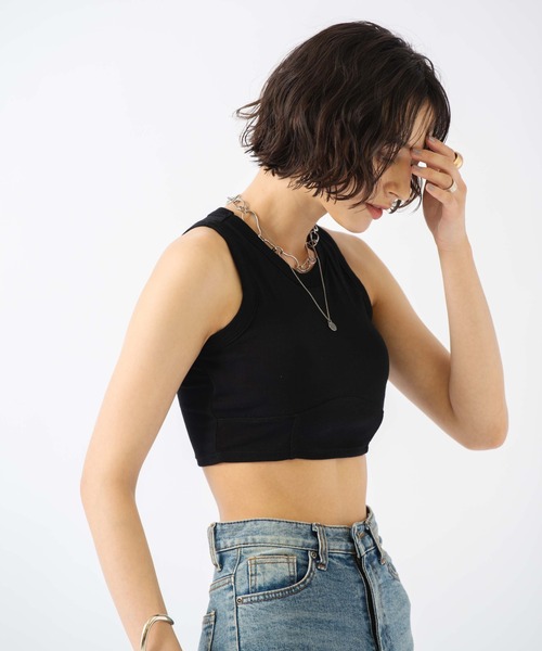 HANNE(アン)の「デザインタンク(Tシャツ/カットソー・レディース・ホワイト/ブラック/カーキ・フリー)」の18枚目の写真