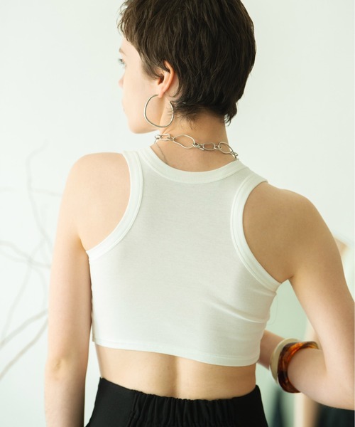 HANNE(アン)の「デザインタンク(Tシャツ/カットソー・レディース・ホワイト/ブラック/カーキ・フリー)」の19枚目の写真