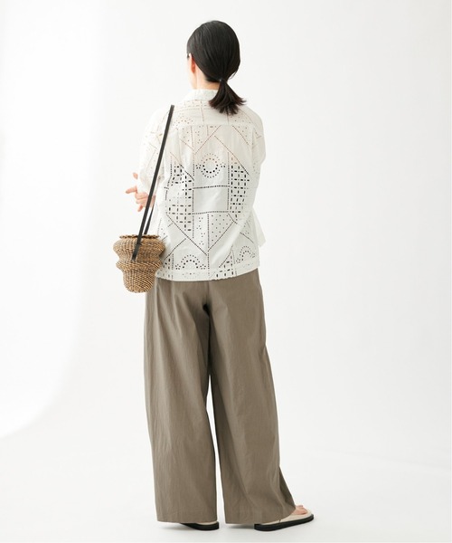 journal standard L'essage（ジャーナルスタンダードレサージュ）の「【BROCHE】レースオープンカラー半袖シャツ（シャツ/ブラウス・レディース・ホワイト・FREE）」の20枚目の写真