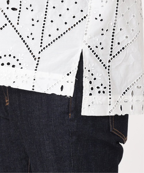 journal standard L'essage（ジャーナルスタンダードレサージュ）の「【BROCHE】レースオープンカラー半袖シャツ（シャツ/ブラウス・レディース・ホワイト・FREE）」の19枚目の写真