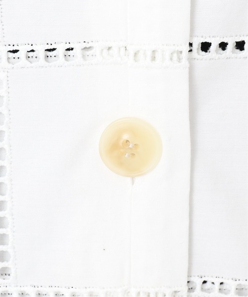 journal standard L'essage（ジャーナルスタンダードレサージュ）の「【BROCHE】レースオープンカラー半袖シャツ（シャツ/ブラウス・レディース・ホワイト・FREE）」の13枚目の写真