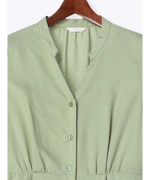 Te chichi（テチチ）の「リネン混フレアスリーブワンピース（ワンピース・レディース・ブラック/ブラウン/グリーン・ﾌﾘ-）」の21枚目の写真