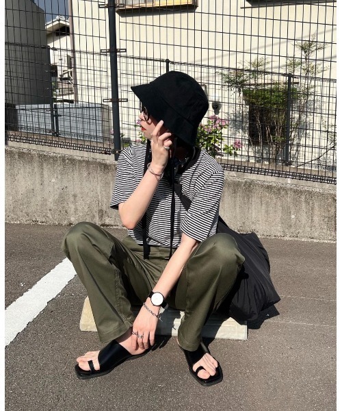 SENSE OF PLACE by URBAN RESEARCH（センスオブプレイスバイアーバンリサーチ）の「トウリングフラットサンダル（サンダル・レディース・ブラック/ライトベージュ/オフホワイト/ダークブラウン/グリーン/イエロー・SMALL/LARGE/MEDIUM）」の7枚目の写真