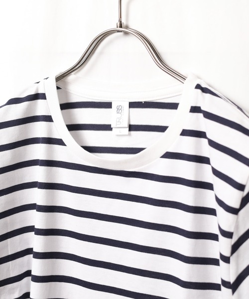 INNOCENT（イノセント）の「『ナローボーダー』 Tシャツ【W】【it】【FE】（Tシャツ/カットソー・レディース・ホワイト×ブラック/ホワイト×ネイビー・LARGE/X-LARGE）」の5枚目の写真