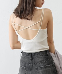 COLONY 2139 | テレコリブバッククロスキャミソール / カップ付きキャミソール(キャミソール)