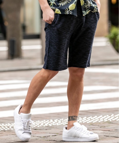 Bling Leads(ブリングリーズ)の「スラブ 裏毛 ショートパンツ(その他パンツ・メンズ・ブラック×ホワイト/ネイビー/ブラック・L/M)」の5枚目の写真