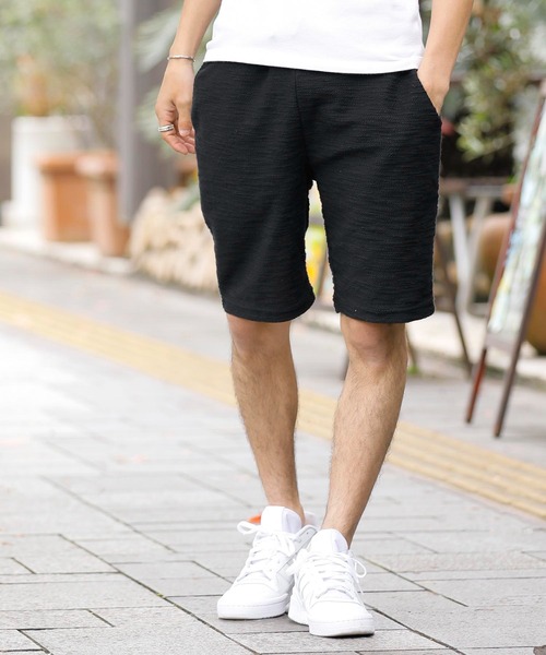 Bling Leads(ブリングリーズ)の「スラブ 裏毛 ショートパンツ(その他パンツ・メンズ・ブラック×ホワイト/ネイビー/ブラック・L/M)」の19枚目の写真