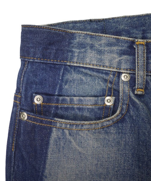 JIEDA(ジエダ)の「USED FLARE PANTS(デニムパンツ・メンズ・ブラック/インディゴブルー・1/2)」の3枚目の写真