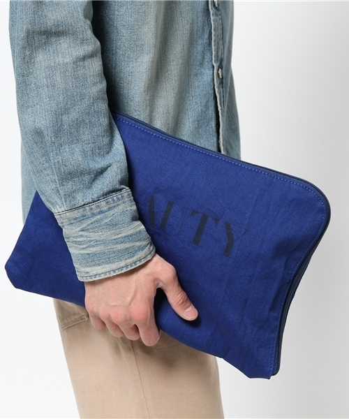 BEAUTY&YOUTH UNITED ARROWS（ビューティーアンドユースユナイテッドアローズ）の「BY スーベニア ドキュメントバッグ/インディゴ（クラッチバッグ・メンズ・ネイビー・フリー）」の8枚目の写真