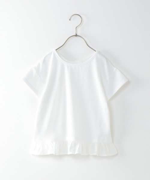 ikka（イッカ）の「【キッズ】前後2WAYシアーフリルTシャツ（100~160cm）（Tシャツ/カットソー・キッズ・ネイビー/オフホワイト/ピンク・100/110/120/130/140/150/160）」の12枚目の写真