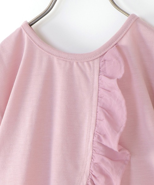 ikka（イッカ）の「【キッズ】前後2WAYシアーフリルTシャツ（100~160cm）（Tシャツ/カットソー・キッズ・ネイビー/オフホワイト/ピンク・100/110/120/130/140/150/160）」の8枚目の写真