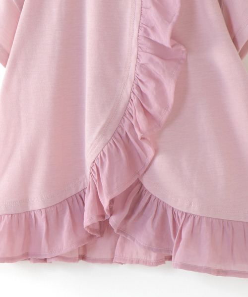 ikka（イッカ）の「【キッズ】前後2WAYシアーフリルTシャツ（100~160cm）（Tシャツ/カットソー・キッズ・ネイビー/オフホワイト/ピンク・100/110/120/130/140/150/160）」の9枚目の写真