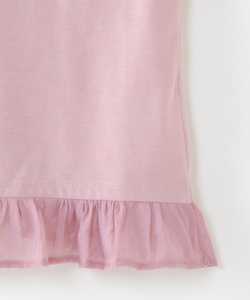 ikka（イッカ）の「【キッズ】前後2WAYシアーフリルTシャツ（100~160cm）（Tシャツ/カットソー・キッズ・ネイビー/オフホワイト/ピンク・100/110/120/130/140/150/160）」の6枚目の写真