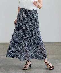選べる柄 シアーシフォンフレアスカート