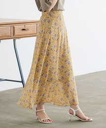 選べる柄 シアーシフォンフレアスカート