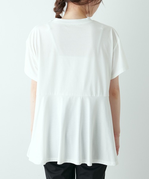 PUAL CE CIN(ピュアルセシン)の「【Du noir】ブラウス見えする ON/OFF使える名品プリーツTeeシャツ(Tシャツ/カットソー・レディース・ホワイト/ブラック/グレイッシュベージュ・FREE)」の15枚目の写真