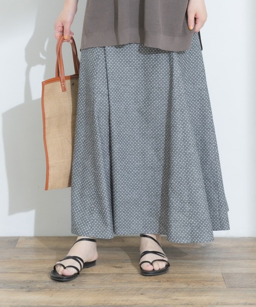 F by ROSSO（エフバイロッソ）の「F by ROSSO　シャンブレードットマーメイドスカート（スカート・レディース・ベージュ/ブラック・36/38）」の4枚目の写真