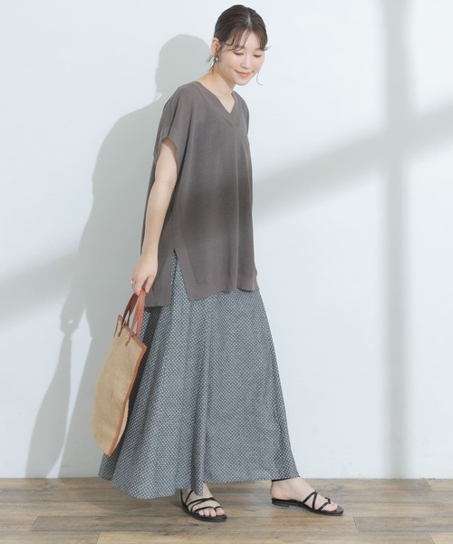 F by ROSSO（エフバイロッソ）の「F by ROSSO　シャンブレードットマーメイドスカート（スカート・レディース・ベージュ/ブラック・36/38）」の7枚目の写真