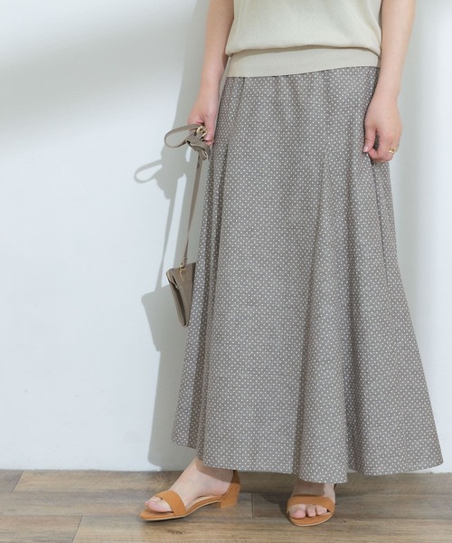 F by ROSSO（エフバイロッソ）の「F by ROSSO　シャンブレードットマーメイドスカート（スカート・レディース・ベージュ/ブラック・36/38）」の8枚目の写真