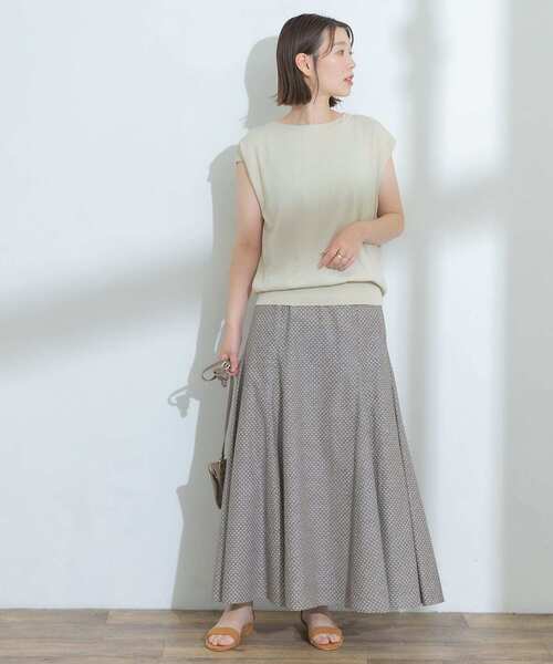 F by ROSSO（エフバイロッソ）の「F by ROSSO　シャンブレードットマーメイドスカート（スカート・レディース・ベージュ/ブラック・36/38）」の12枚目の写真