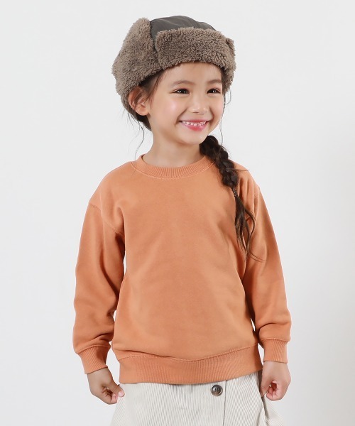 devirock（デビロック）の「無地 スウェットトレーナー（スウェット・キッズ・ライトカーキ/ピンクベージュ/ブルーグレー/ブラック/パープル系その他2/レッド系その他/グレー/パープル系その他/ヘザーチャコール/ダークグリーン/ブラウン系その他/アイボリー/パープル系5/オレンジ系5・120cm/90cm/130cm/140cm/160cm/150cm/110cm/80ｃｍ/100cm）」の14枚目の写真