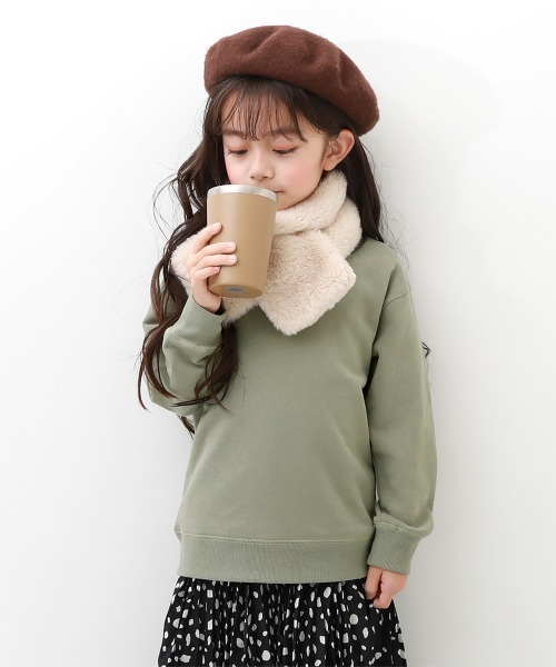 devirock（デビロック）の「無地 スウェットトレーナー（スウェット・キッズ・ライトカーキ/ピンクベージュ/ブルーグレー/ブラック/パープル系その他2/レッド系その他/グレー/パープル系その他/ヘザーチャコール/ダークグリーン/ブラウン系その他/アイボリー/パープル系5/オレンジ系5・120cm/90cm/130cm/140cm/160cm/150cm/110cm/80ｃｍ/100cm）」の8枚目の写真