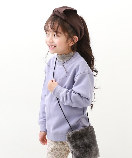 devirock（デビロック）の「無地 スウェットトレーナー（スウェット・キッズ・ライトカーキ/ピンクベージュ/ブルーグレー/ブラック/パープル系その他2/レッド系その他/グレー/パープル系その他/ヘザーチャコール/ダークグリーン/ブラウン系その他/アイボリー/パープル系5/オレンジ系5・120cm/90cm/130cm/140cm/160cm/150cm/110cm/80ｃｍ/100cm）」の10枚目の写真