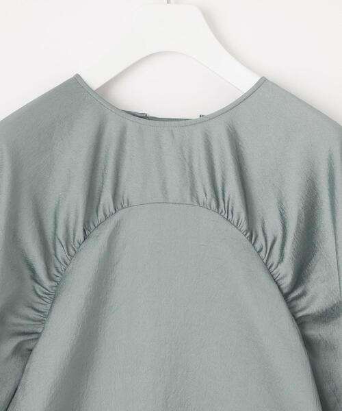 EMMEL REFINES（エメルリファインズ）の「＜EMMEL REFINES（エメル リファインズ）＞EM ラウンドギャザー ブラウス（シャツ/ブラウス・レディース・ブラック/ライトブルー/オフホワイト・FREE）」の21枚目の写真
