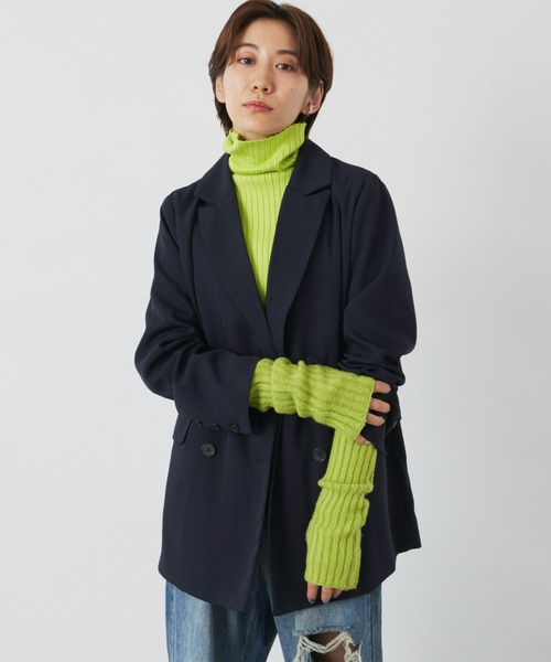 Auntie Rosa Holiday（アンティローザホリデー）の「ダブルブレストオーバージャケット（セットアップ対応）（テーラードジャケット・レディース・ネイビー/ブラック・FREE）」の4枚目の写真