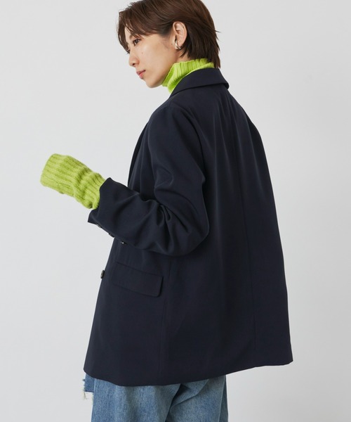 Auntie Rosa Holiday（アンティローザホリデー）の「ダブルブレストオーバージャケット（セットアップ対応）（テーラードジャケット・レディース・ネイビー/ブラック・FREE）」の7枚目の写真