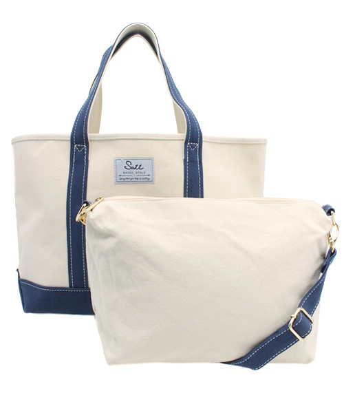 CIAOPANIC（チャオパニック）の「【Ciaopanic】バイカラーBIGトート（トートバッグ・レディース・レッド/ネイビー・FREE）」の2枚目の写真