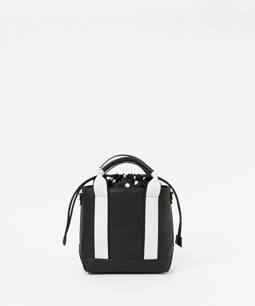 LOWELL things(ロウェル シングス)の「●ドット巾着付2WAYミニトートBAG(トートバッグ・レディース・ブラック/ベージュ/パープル・フリー)」の12枚目の写真