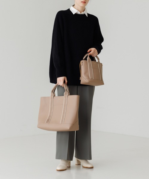 LOWELL things(ロウェル シングス)の「●ドット巾着付2WAYミニトートBAG(トートバッグ・レディース・ブラック/ベージュ/パープル・フリー)」の7枚目の写真