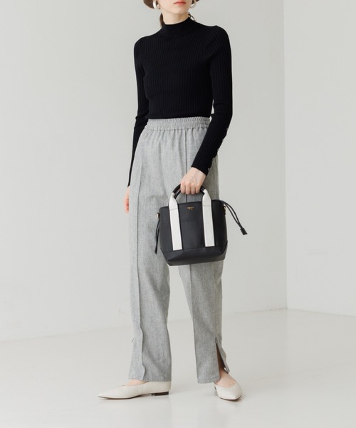 LOWELL things(ロウェル シングス)の「●ドット巾着付2WAYミニトートBAG(トートバッグ・レディース・ブラック/ベージュ/パープル・フリー)」の21枚目の写真