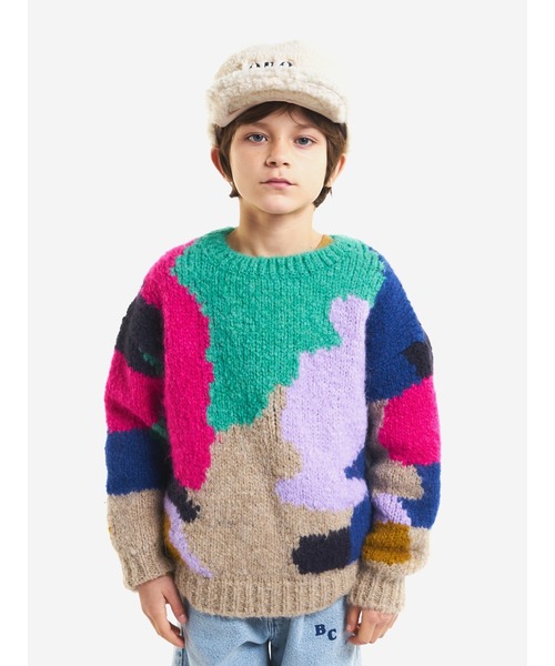 BOBO CHOSES（ボボショーズ）の「Color Stains intarsia jumper（ニット/セーター・キッズ・マルチ・6-7YEAR/8YEAR/4-5YEAR）」の5枚目の写真