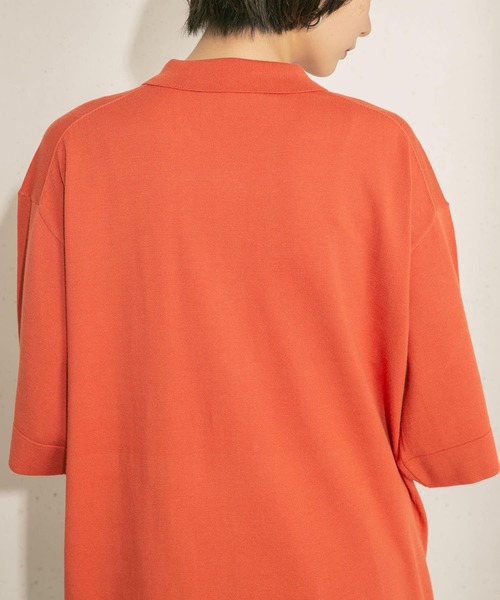 KBF（ケイビーエフ）の「ルーズシルエットニットシャツ（ニット/セーター・レディース・ネイビー/オレンジ/グリーン系その他・ONE）」の11枚目の写真