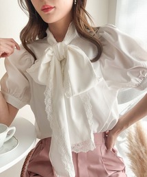 tocco closet | 【ZOZO限定】レースボウタイリボンブラウス(シャツ/ブラウス)