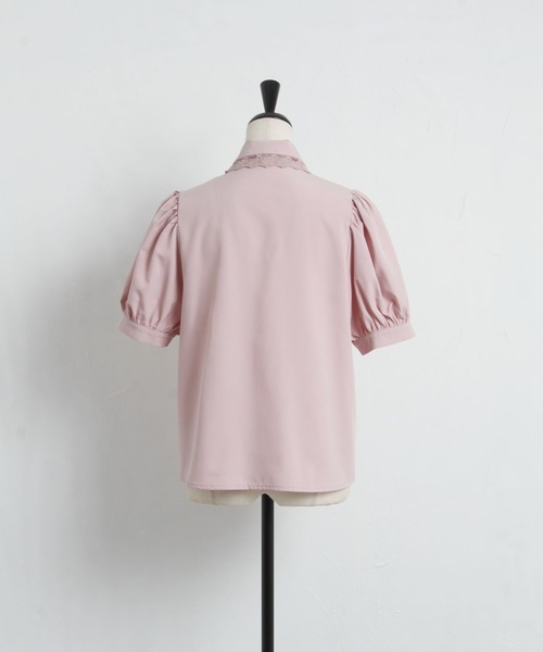 はむこ セール】【ZOZO限定】レースボウタイリボンブラウス（シャツ