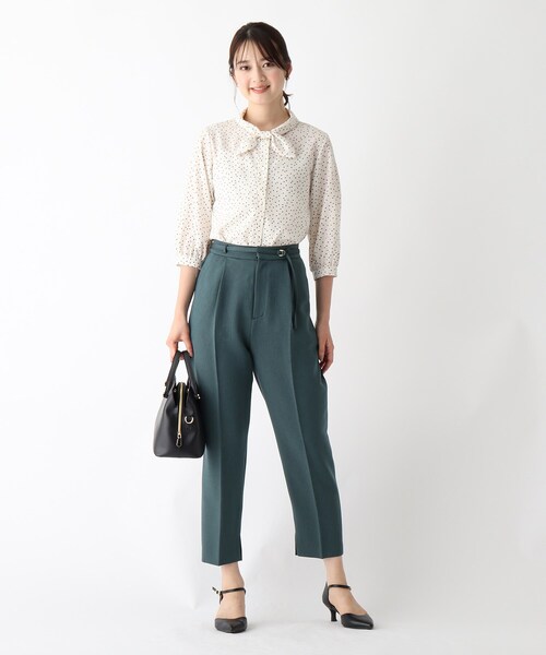 index（インデックス）の「◆ドットアソート チョウタイブラウス【WEB限定カラー・サイズ】（シャツ/ブラウス・レディース・ホワイト系3/グリーン/ネイビー/ホワイト系9・38/42/40/36）」の20枚目の写真