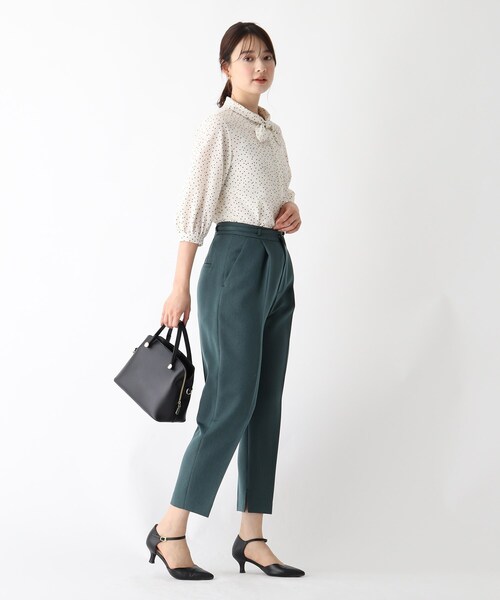 index（インデックス）の「◆ドットアソート チョウタイブラウス【WEB限定カラー・サイズ】（シャツ/ブラウス・レディース・ホワイト系3/グリーン/ネイビー/ホワイト系9・38/42/40/36）」の21枚目の写真
