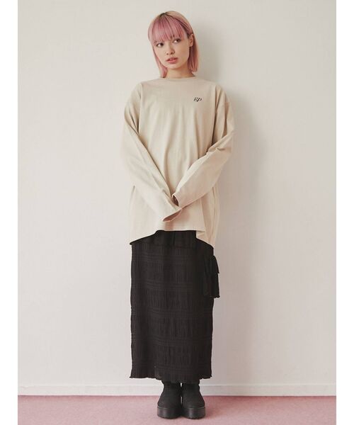 merry jenny（メリージェニー）の「molmotto long Tee（Tシャツ/カットソー・レディース・オフホワイト/ベージュ・FREE）」の5枚目の写真