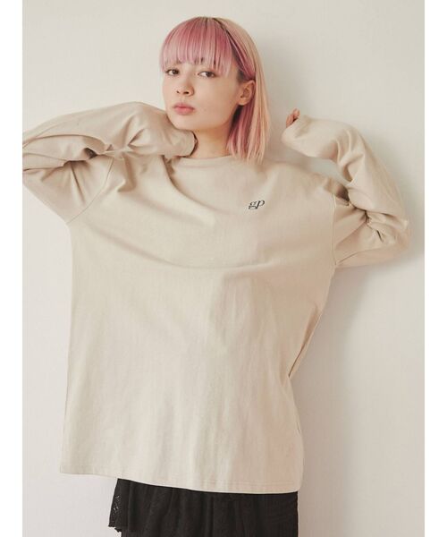 merry jenny（メリージェニー）の「molmotto long Tee（Tシャツ/カットソー・レディース・オフホワイト/ベージュ・FREE）」の11枚目の写真