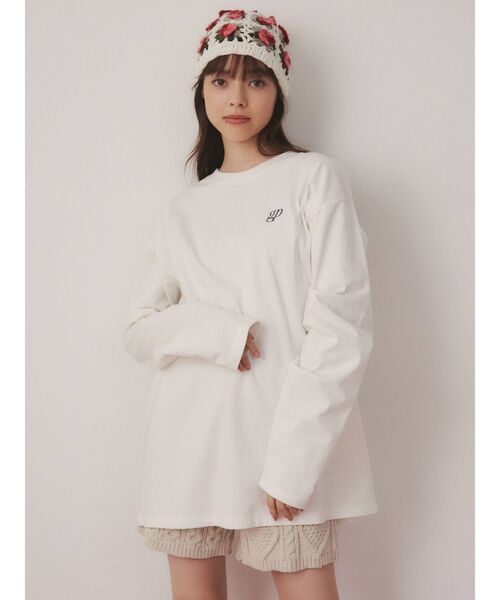 merry jenny（メリージェニー）の「molmotto long Tee（Tシャツ/カットソー・レディース・オフホワイト/ベージュ・FREE）」の22枚目の写真