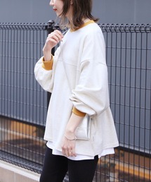 reca | ビッグシルエット配色リブプルオーバー(スウェット)