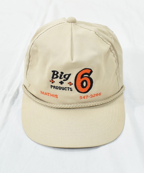 VINTAGE（ヴィンテージ）の「【ヴィンテージ古着】Big PRODUCTS 6パネル CAP スナップバックキャップ 帽子（キャップ・メンズ・ベージュ・ONE SIZE）」の7枚目の写真
