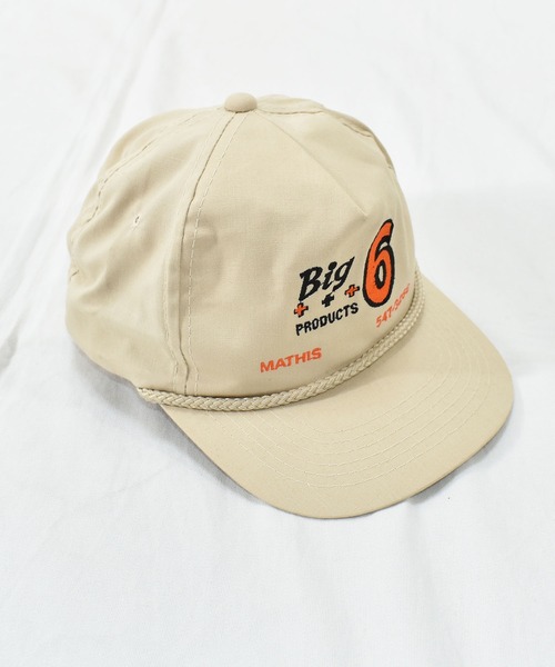 VINTAGE（ヴィンテージ）の「【ヴィンテージ古着】Big PRODUCTS 6パネル CAP スナップバックキャップ 帽子（キャップ・メンズ・ベージュ・ONE SIZE）」の4枚目の写真
